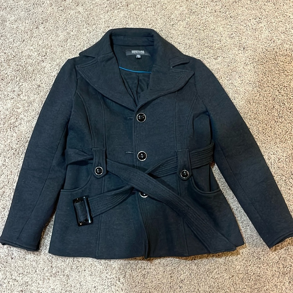 Dark Grey Pea Coat (Size S)